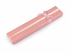 Kraftika 1ks růžová sv. krabička s mašličkou 4x21 cm
