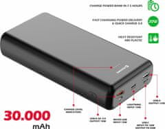 SWISSTEN power line power bank 30000 mah 20w power delivery black