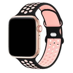 Drakero Silikonový řemínek pro Apple Watch černo-růžový 42/44 mm PRCZ-4337