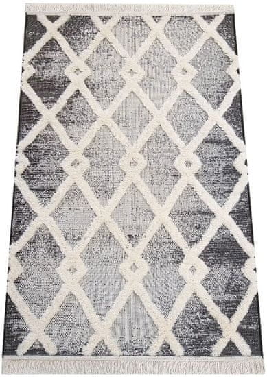 4sleep Kusový koberec DELI 02 šedý Šedá 160x230 Geometrické tvary Do 0,9cm DELI 30/30/120