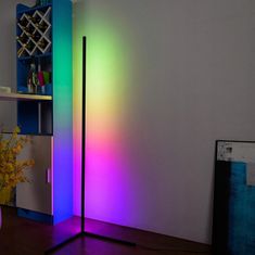 MUVU Stojací Lampa, Černá, Rgb + Sada Dálkového Ovládání