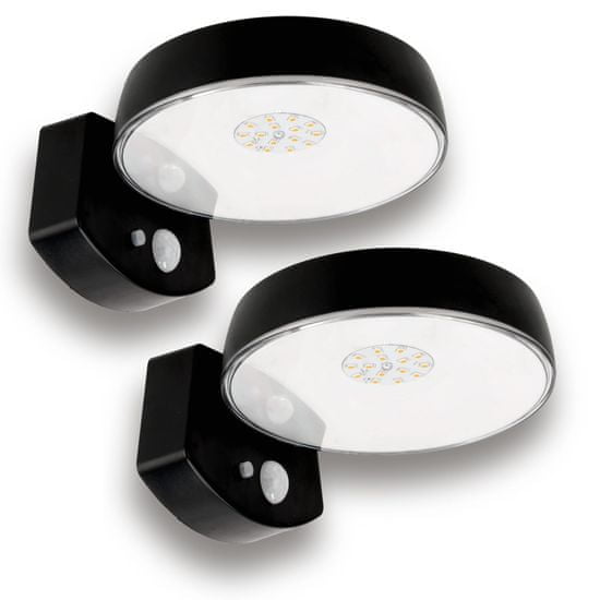 ECOLIGHT 2x LED solární fasádní lampa se senzorem pohybu