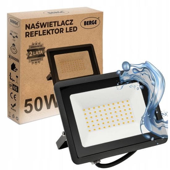 Berge LED reflektor 50W IP65 studená bílá