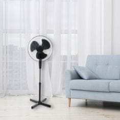 Kanlux Stojanový ventilátor černý 3 režimy 45W