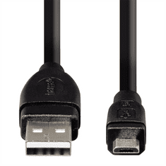 Hama micro USB 2.0 kabel, typ A - micro B, 0,25m, černý