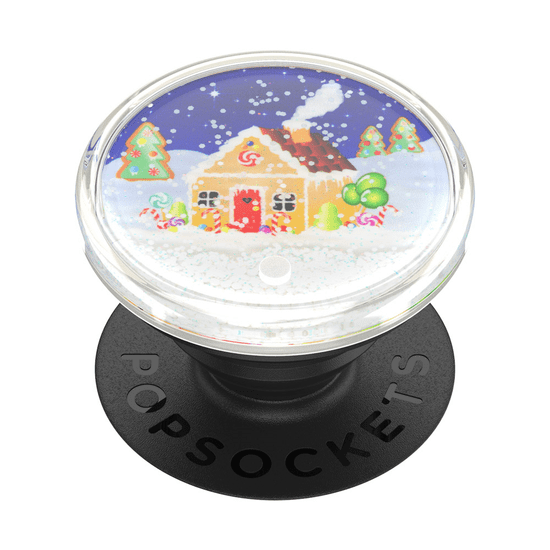 PopSockets PopGrip Gen.2, Tidepool Candy Cane Lane, zimní chaloupka v tekutině se sněhem