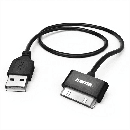 Hama MFI USB 2.0 kabel pro Apple, 30pinový, 1 m, černý