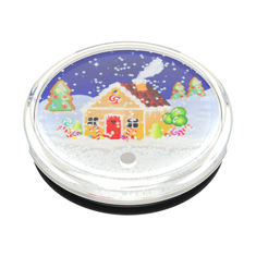 PopSockets PopGrip Gen.2, Tidepool Candy Cane Lane, zimní chaloupka v tekutině se sněhem