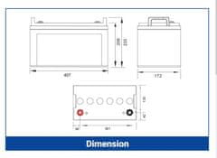 Volt Baterie olověná VRLA GEL VPRO SOLAR PS-140-12 12V/140Ah VOLT akumulátor