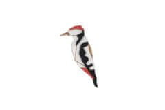 BeWooden Brož Woodpecker černo-bílá One size