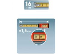 Extol Premium Metr svinovací s odečítacím okénkem, 3m, š. pásku 16mm