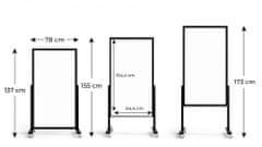 Allboards Mobilní tabule 78 x 137 cm ALLboards COLOR VERT137_BK