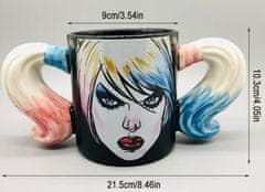 CurePink 3D keramický hrnek DC Comics: Harley Quinn (objem 350 ml)