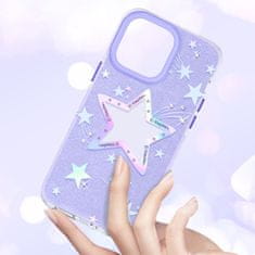 Kingxbar Heart Star Series silikonové pouzdro na iPhone 14 PLUS 6.7" Purple star