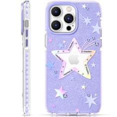 Kingxbar Heart Star Series silikonové pouzdro na iPhone 14 PLUS 6.7" Purple star