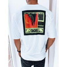 Dstreet Pánské tričko s potiskem RISA bílé rx5301 XL