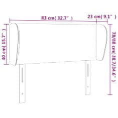 Vidaxl Čelo postele typu ušák cappuccino 83x23x78/88 cm umělá kůže