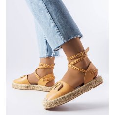 Hnědé vázané espadrilky Rodič velikost 40