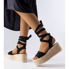 Černé espadrilky Loiseau na platformě velikost 38