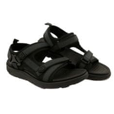 Pánské sportovní sandály na suchý zip černé velikost 45