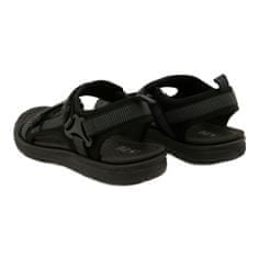 Pánské sportovní sandály na suchý zip černé velikost 45