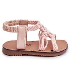 Dětské pletené sandály Slip-on Pink velikost 20