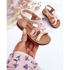 Dětské pletené sandály Slip-on Pink velikost 36