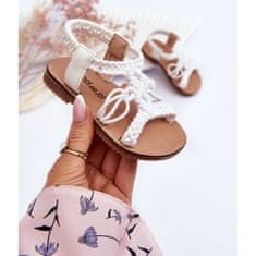 Dětské pletené sandály Slip-on White velikost 20