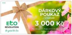 EcoRevolution Dárkový poukaz EcoRevolution - 3 000 Kč Varianta poukazu: Elektronický poukaz