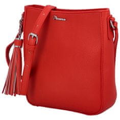 Tessra Milano Dámská koženková crossbody Milada, červená