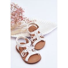 Dětské pletené sandály Slip-on White velikost 20