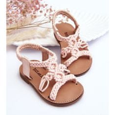 Dětské pletené sandály Slip-on Pink velikost 36
