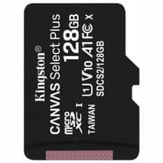 Kingston Paměťová karta microSDXC 128GB + adaptér