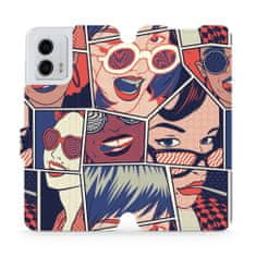 Mobiwear Flip pouzdro na mobil Motorola Moto G53 5G - VP18P Komiks