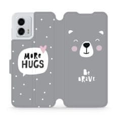 Mobiwear Flip pouzdro na mobil Motorola Moto G53 5G - MH06P Be brave - more hugs