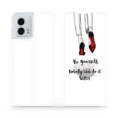 Mobiwear Flip pouzdro na mobil Motorola Moto G53 5G - M046P Be yourself