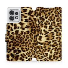 Mobiwear Flip pouzdro na mobil Motorola Edge 40 Pro - VA33P Leopardí vzor