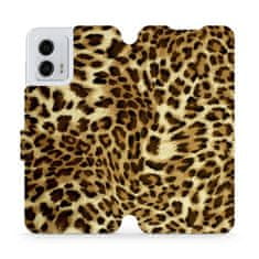 Mobiwear Flip pouzdro na mobil Motorola Moto G53 5G - VA33P Leopardí vzor