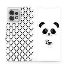 Mobiwear Flip pouzdro na mobil Motorola Edge 40 Pro - M030P Panda Amálka