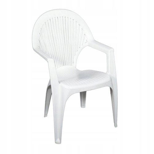 OEM Plastová zahradní židle bílá Siréna
