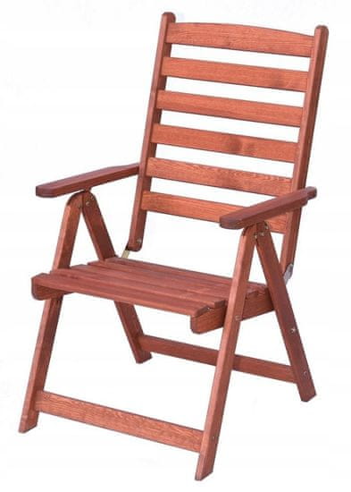 KABEX Vícepolohová skládací dřevěná zahradní židle
