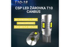 SEFIS LED žárovka CSP2020 T10 12V 9SMD bílá