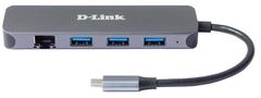 D-Link DUB-2334 5-in-1 USB-C Hub with Gigabit Ethernet/Power Delivery