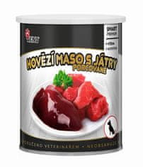 Akinu PREMIUM Hovězí maso s játry 800g pro psy