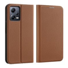 Dux Ducis Skin X2 knížkové pouzdro na Xiaomi Redmi Note 12 5G/POCO X5 5G Brown