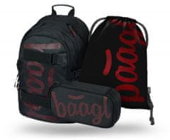 Presco Group BAAGL SET 3 Skate Red: batoh, penál, sáček