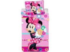 Jerry Fabrics Povlečení Minnie Mouse s květinami