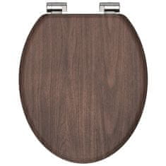 shumee SCHÜTTE WC sedátko s mechanismem soft-close DARK WOOD MDF