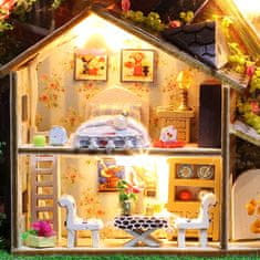 HABARRI DIY miniaturní domeček - stavebnice modelu - dřevo - LED