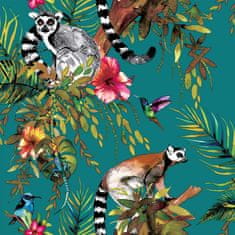 shumee DUTCH WALLCOVERINGS Tapeta lemur zelená 12402